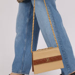 Chanel 1989 Lambskin Two - Tone Trapezoid Single Flap w/ Cardholder - FashioNica