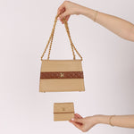 Chanel 1989 Lambskin Two - Tone Trapezoid Single Flap w/ Cardholder - FashioNica