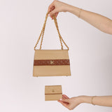 Chanel 1989 Lambskin Two - Tone Trapezoid Single Flap w/ Cardholder - FashioNica