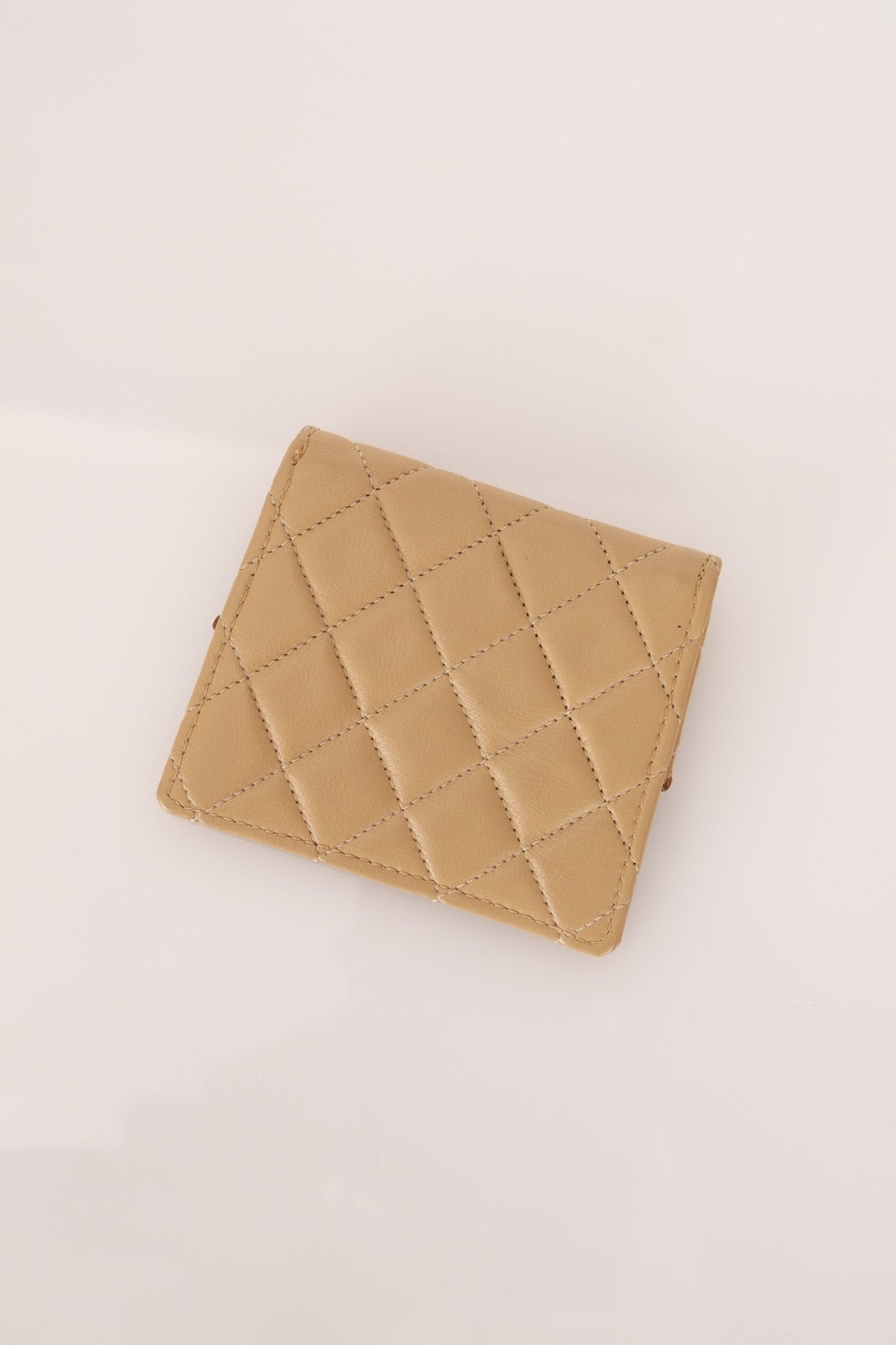 Chanel 1989 Lambskin Two - Tone Trapezoid Single Flap w/ Cardholder - FashioNica