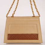 Chanel 1989 Lambskin Two - Tone Trapezoid Single Flap w/ Cardholder - FashioNica