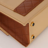 Chanel 1989 Lambskin Two - Tone Trapezoid Single Flap w/ Cardholder - FashioNica