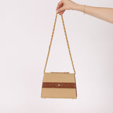 Chanel 1989 Lambskin Two - Tone Trapezoid Single Flap w/ Cardholder - FashioNica