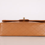 Chanel 1989 Light Carmel Lambskin Medium Classic Double Flap 24k GP - FashioNica