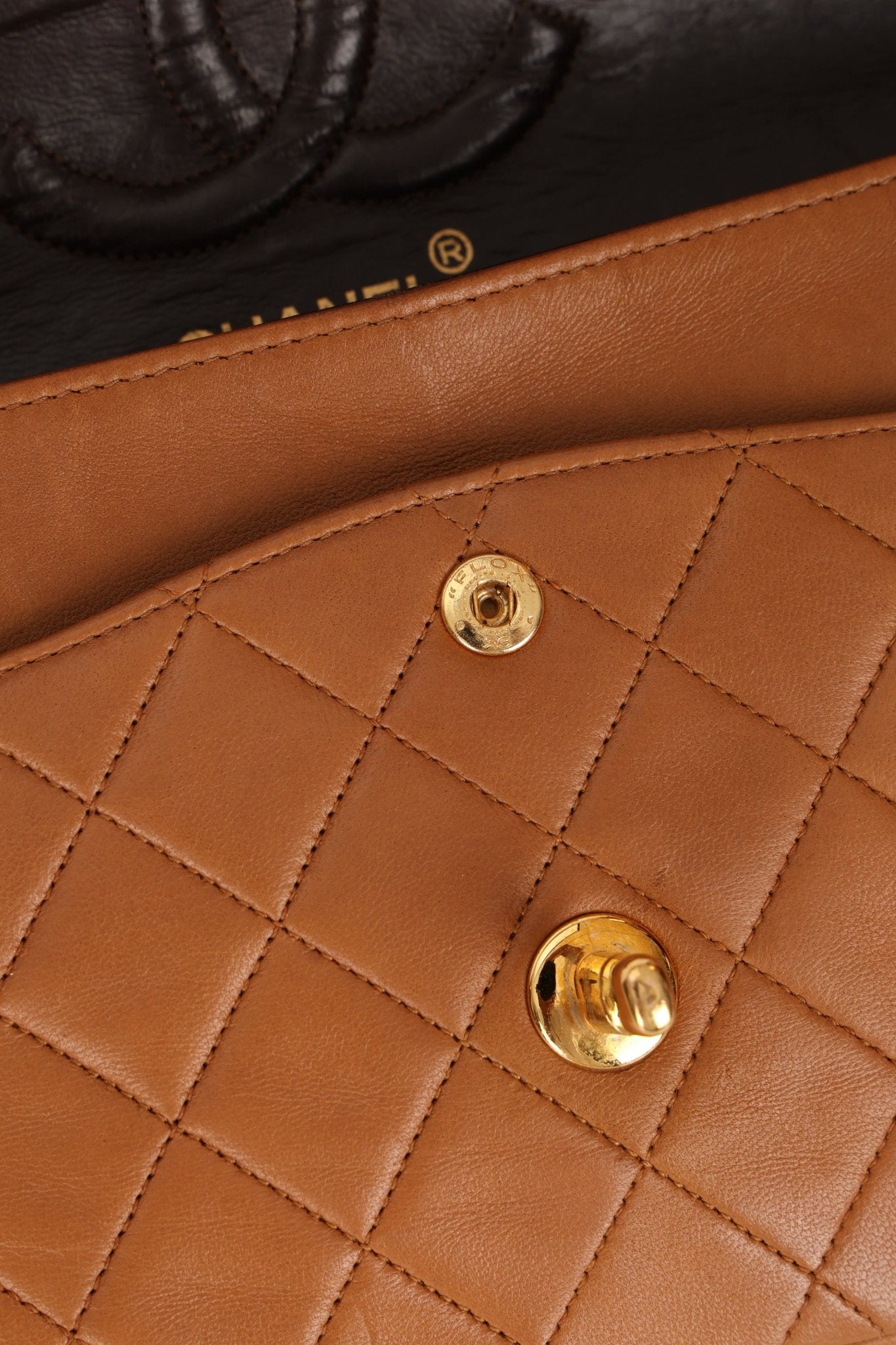 Chanel 1989 Light Carmel Lambskin Medium Classic Double Flap 24k GP - FashioNica