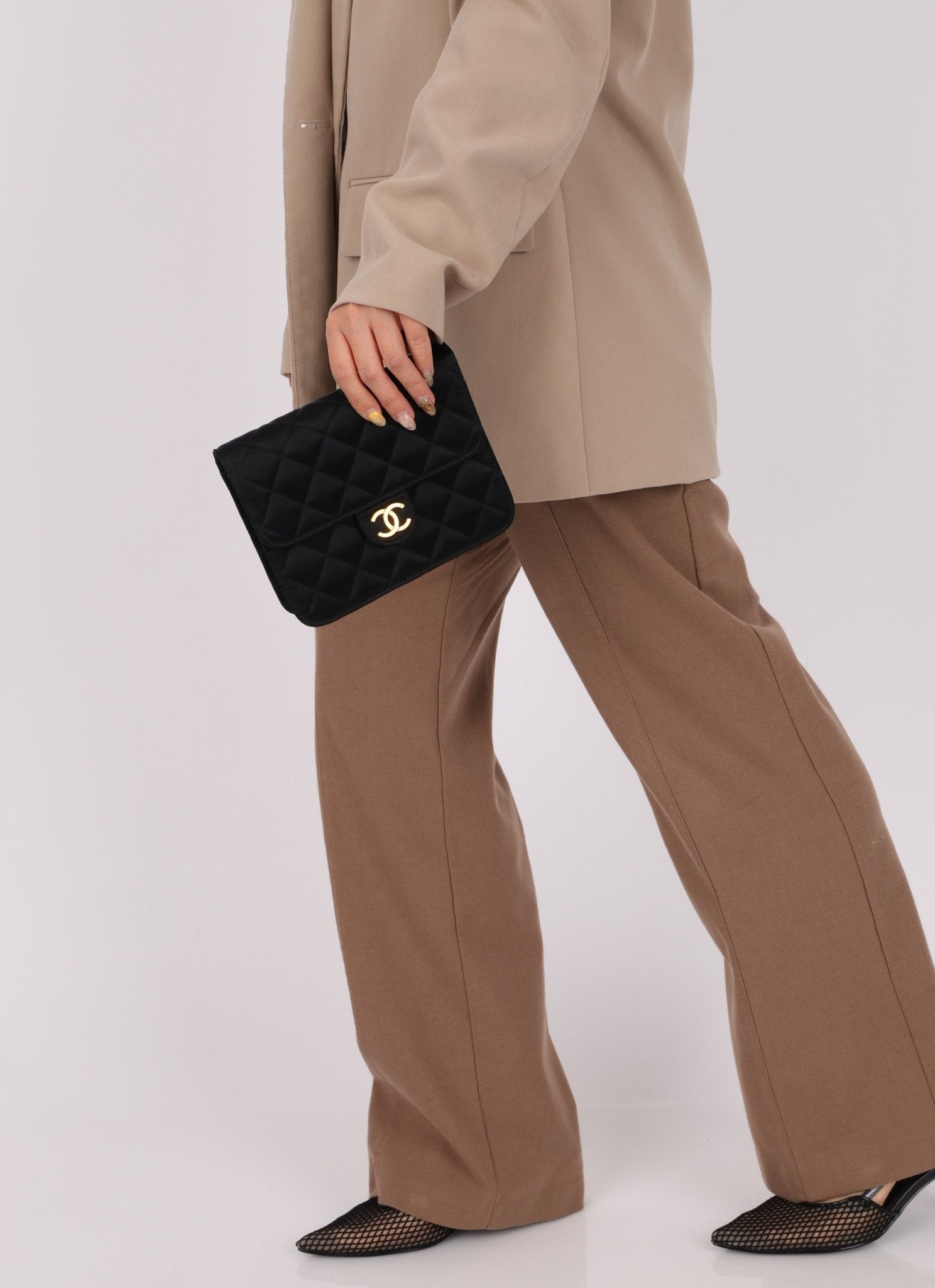 Chanel 1989 Satin Mini Square Flap - FashioNica