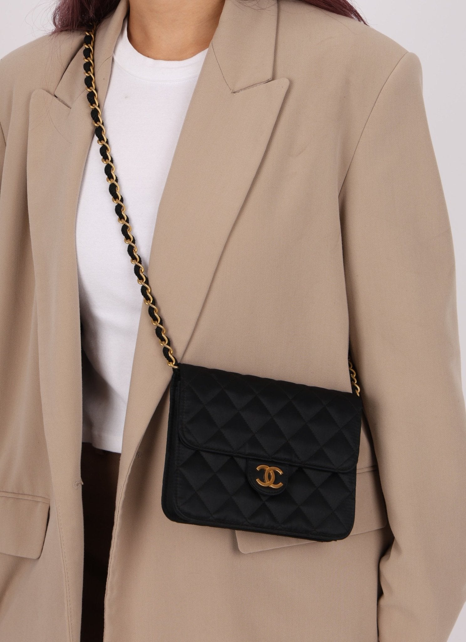 Chanel 1989 Satin Mini Square Flap - FashioNica