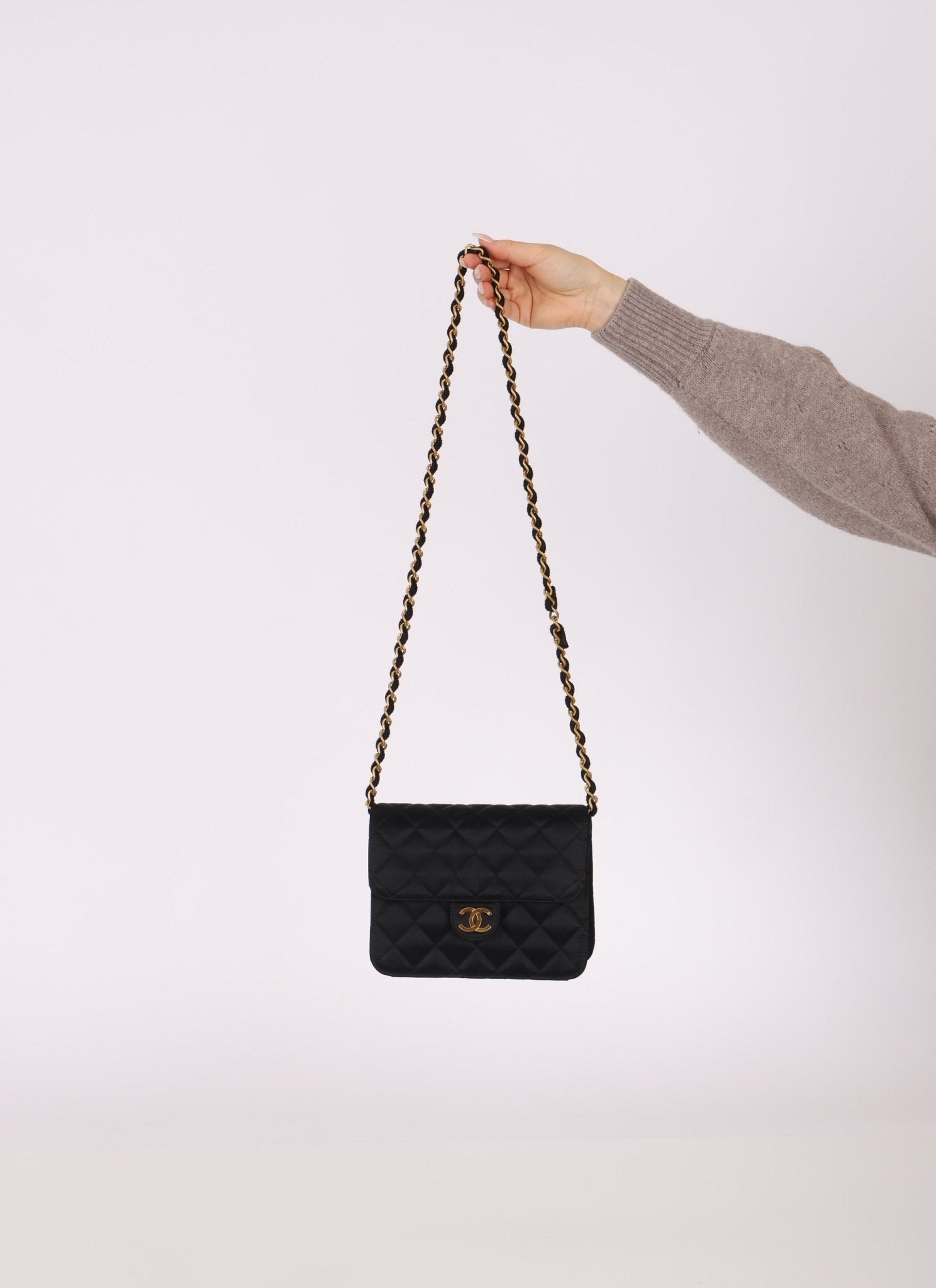 Chanel 1989 Satin Mini Square Flap - FashioNica