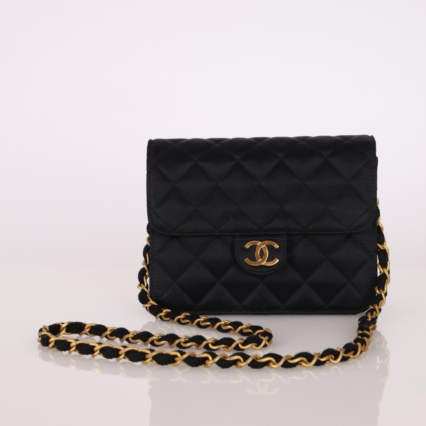 Chanel 1989 Satin Mini Square Flap - FashioNica