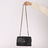 Chanel 1989 Vintage Lambskin Wave Single Flap with Chanel Wallet - FashioNica