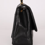 Chanel 1989 Vintage Lambskin Wave Single Flap with Chanel Wallet - FashioNica