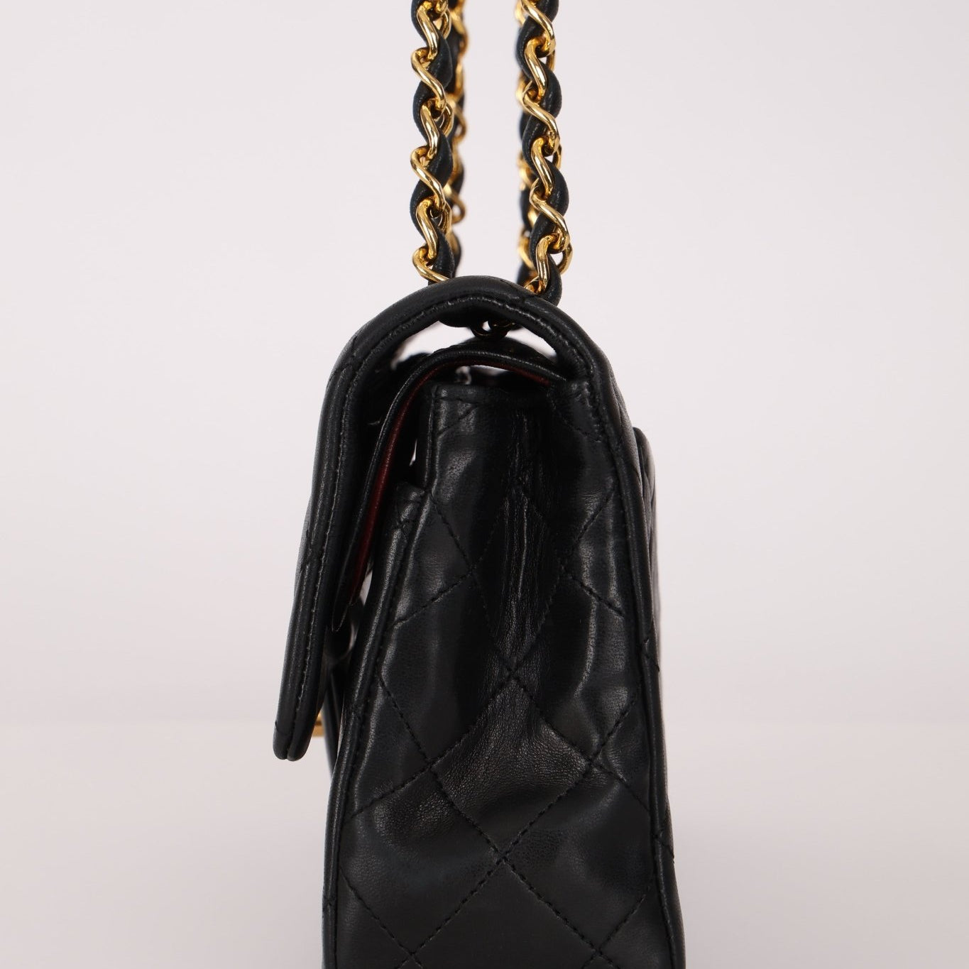 Chanel 1990 Lambskin Small Classic Double Flap Bag 24K GP - FashioNica