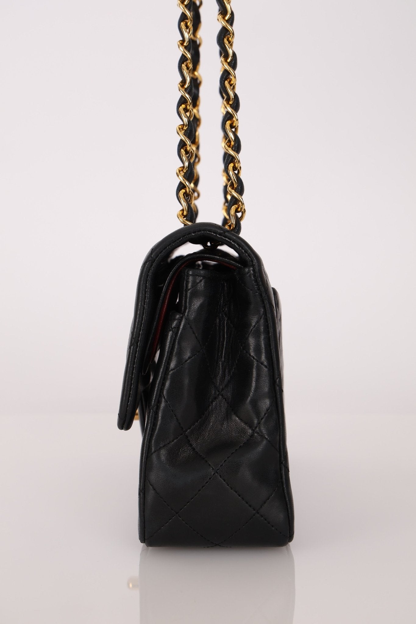 Chanel 1990 Lambskin Small Classic Double Flap Bag 24K GP - FashioNica