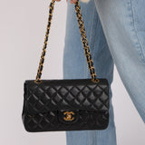 Chanel 1990 Lambskin Small Classic Double Flap Bag 24K GP - FashioNica