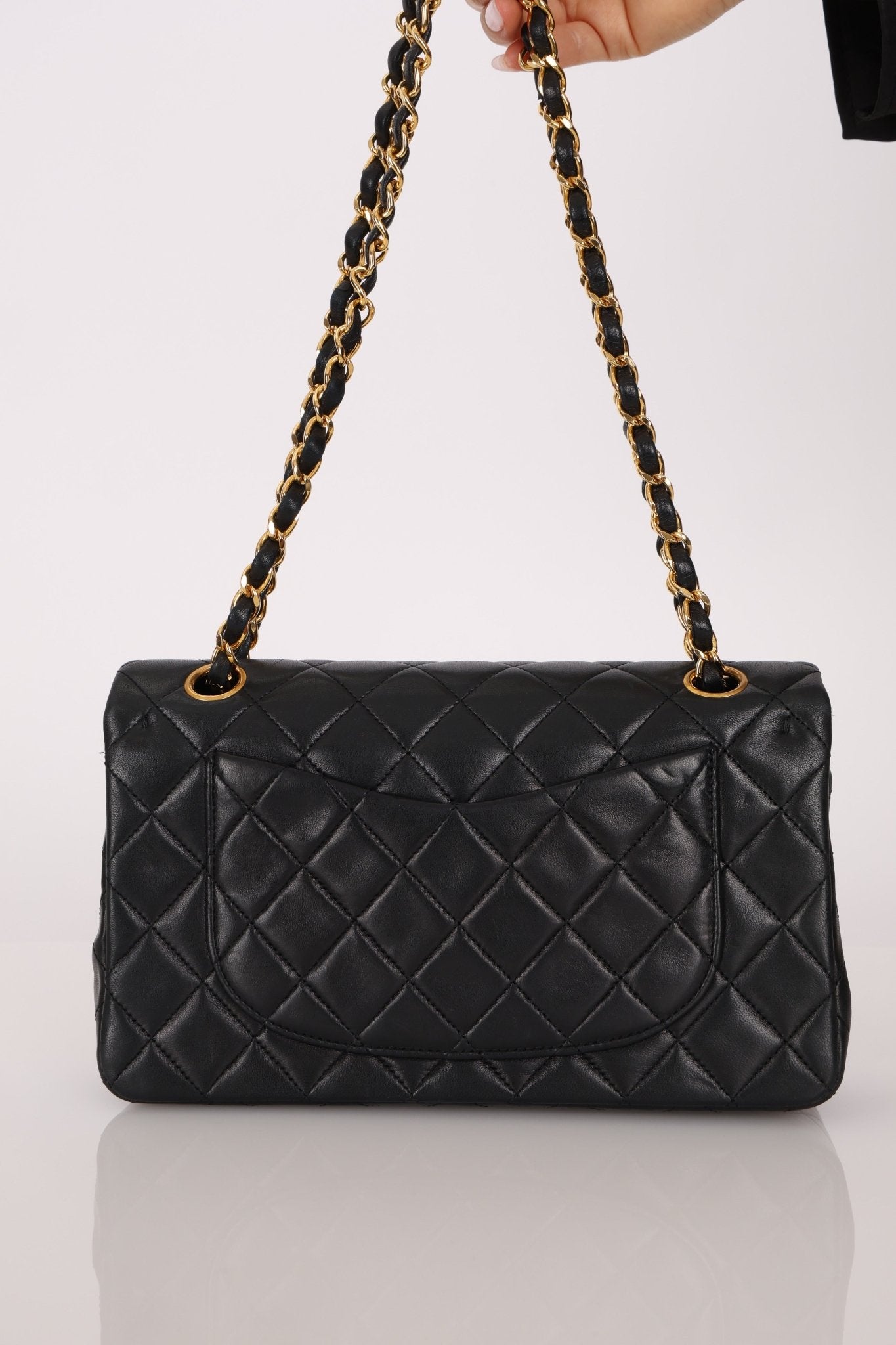 Chanel 1990 Lambskin Small Classic Double Flap Bag 24K GP - FashioNica