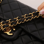 Chanel 1990 Lambskin Small Classic Double Flap Bag 24K GP - FashioNica