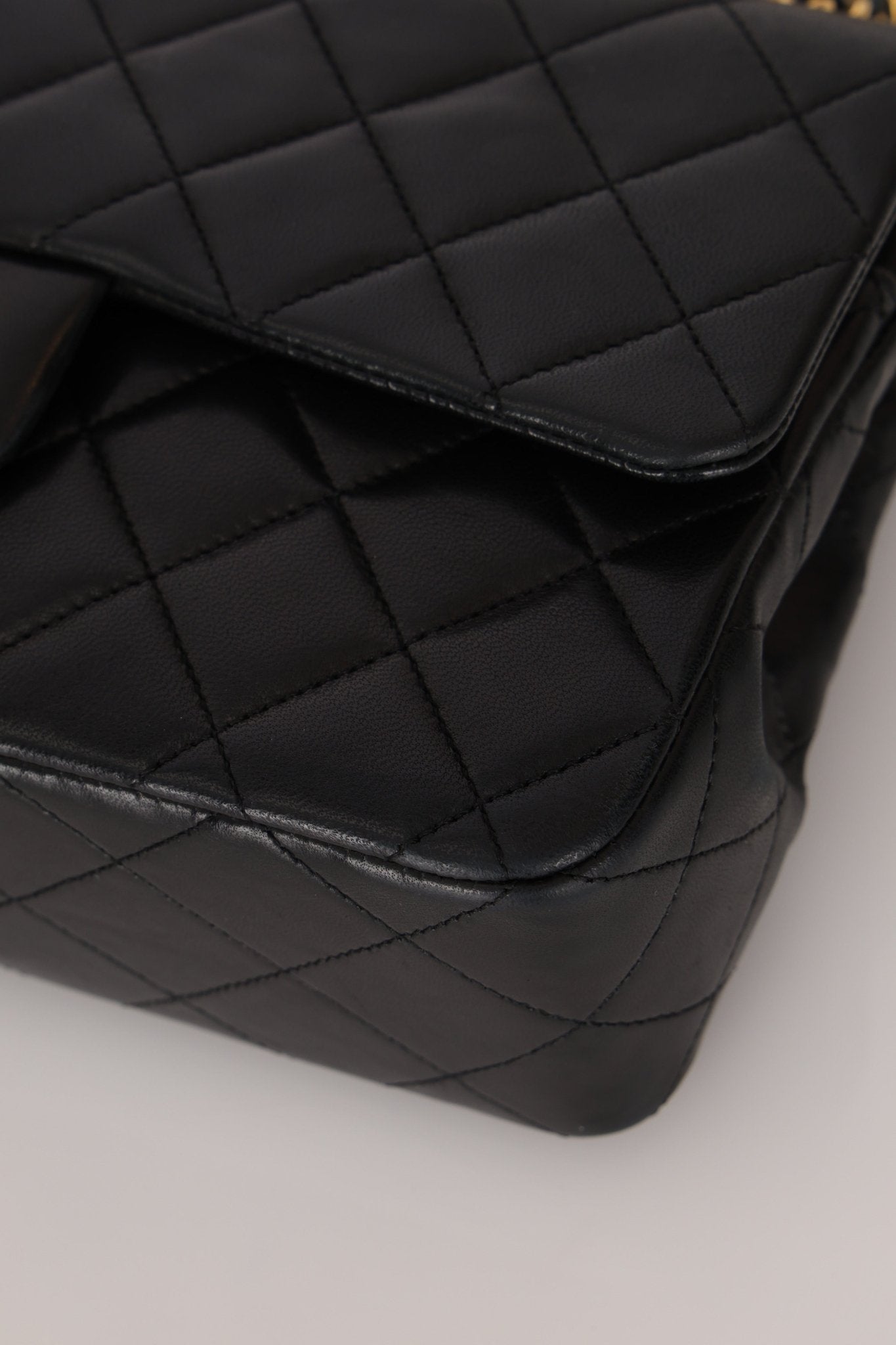 Chanel 1990 Lambskin Small Classic Double Flap Bag 24K GP - FashioNica