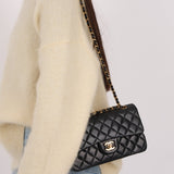 Chanel 1990 Lambskin Small Classic Double Flap Bag 24K GP - FashioNica