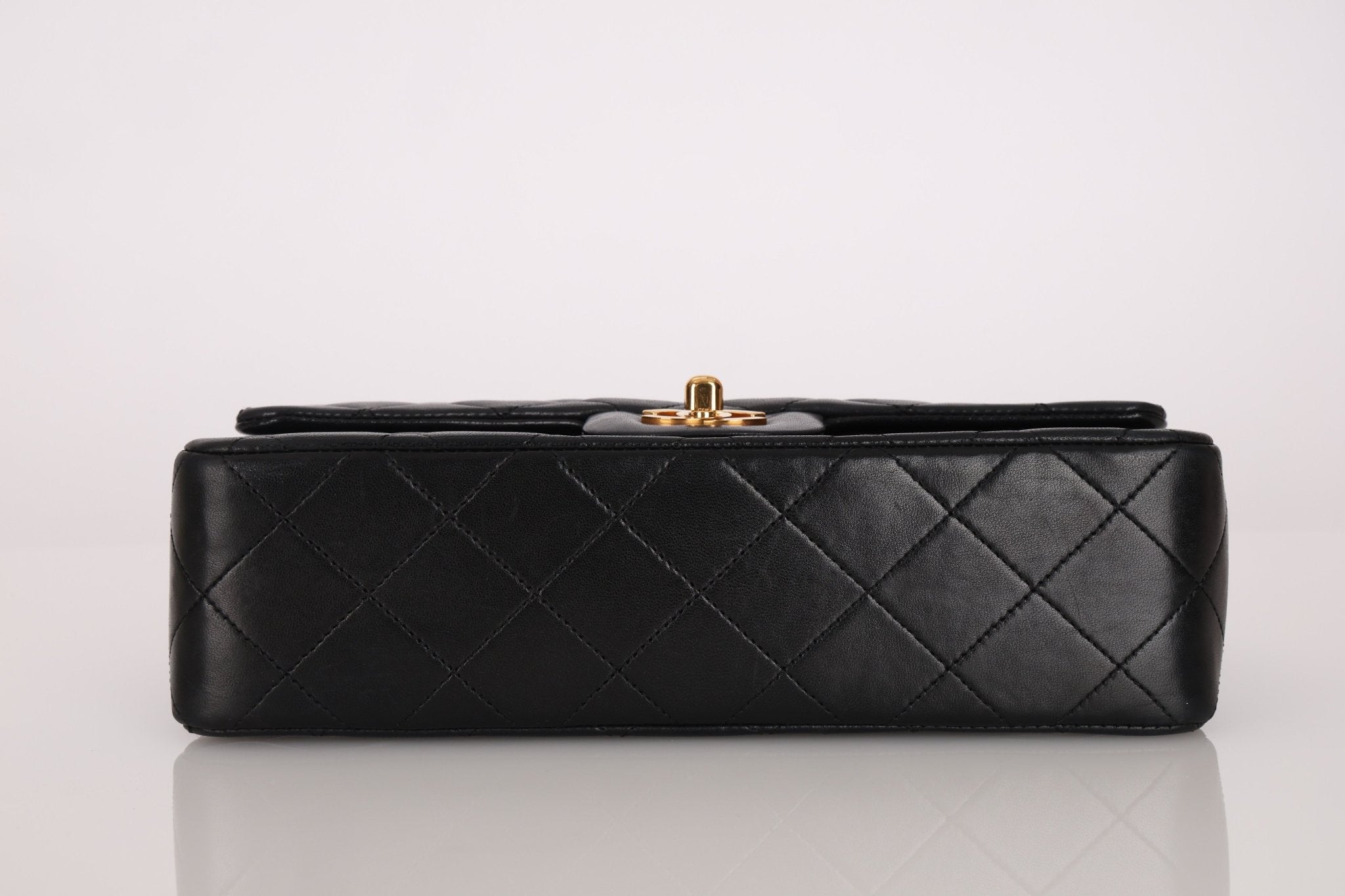 Chanel 1990 Lambskin Small Classic Double Flap Bag 24K GP - FashioNica
