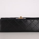 Chanel 1990 Lambskin Small Classic Double Flap Bag 24K GP - FashioNica