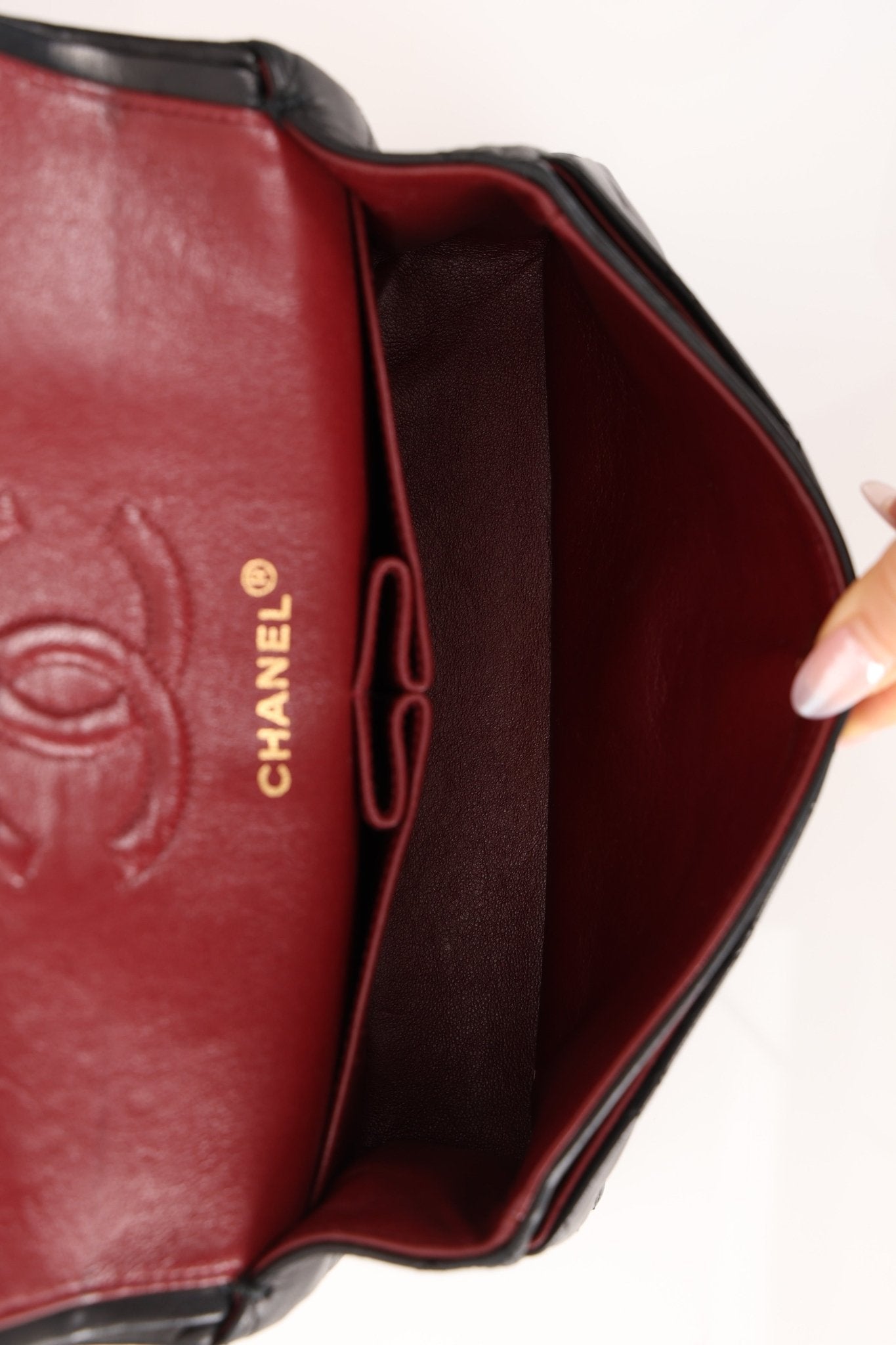 Chanel 1990 Lambskin Small Classic Double Flap Bag 24K GP - FashioNica