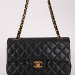 Chanel 1990 Lambskin Small Classic Double Flap Bag 24K GP - FashioNica