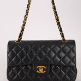 Chanel 1990 Lambskin Small Classic Double Flap Bag 24K GP - FashioNica