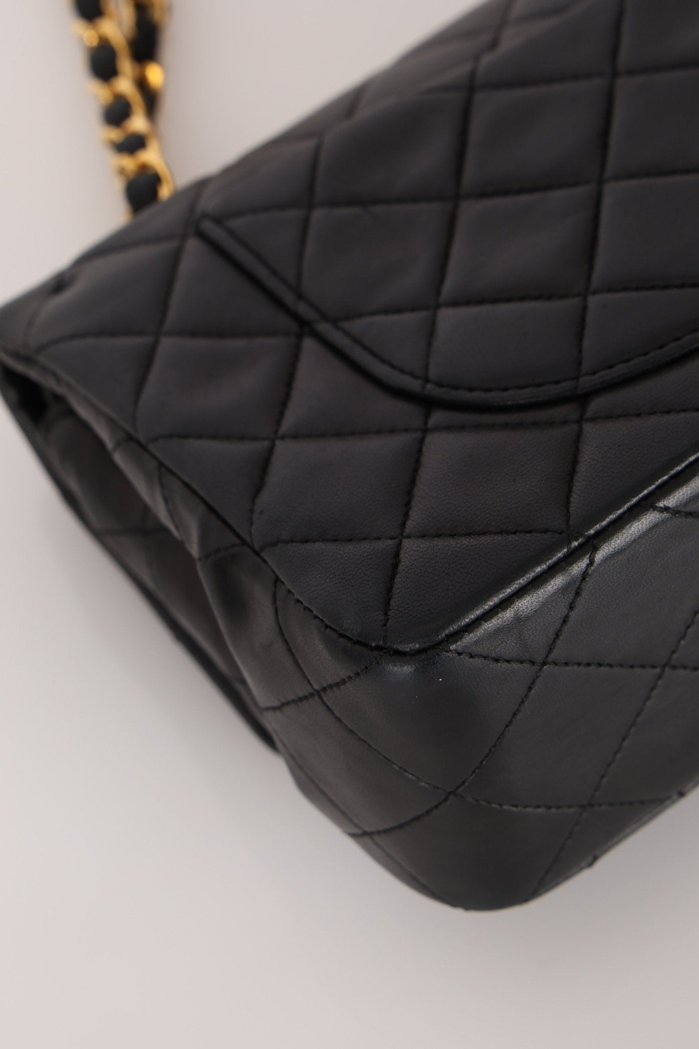 Chanel 1990 Lambskin Small Classic Double Flap Bag 24K GP - FashioNica