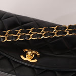 Chanel 1990 Lambskin Small Diana Bag 24K GP - FashioNica