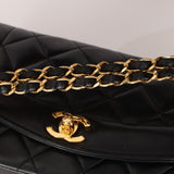 Chanel 1990 Lambskin Small Diana Bag 24K GP - FashioNica