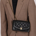 Chanel 1990 Lambskin Small Diana Bag 24K GP - FashioNica