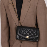 Chanel 1990 Lambskin Small Diana Bag 24K GP - FashioNica