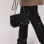Chanel 1990 Lambskin Small Diana Bag 24K GP - FashioNica