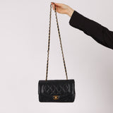 Chanel 1990 Lambskin Small Diana Bag 24K GP - FashioNica