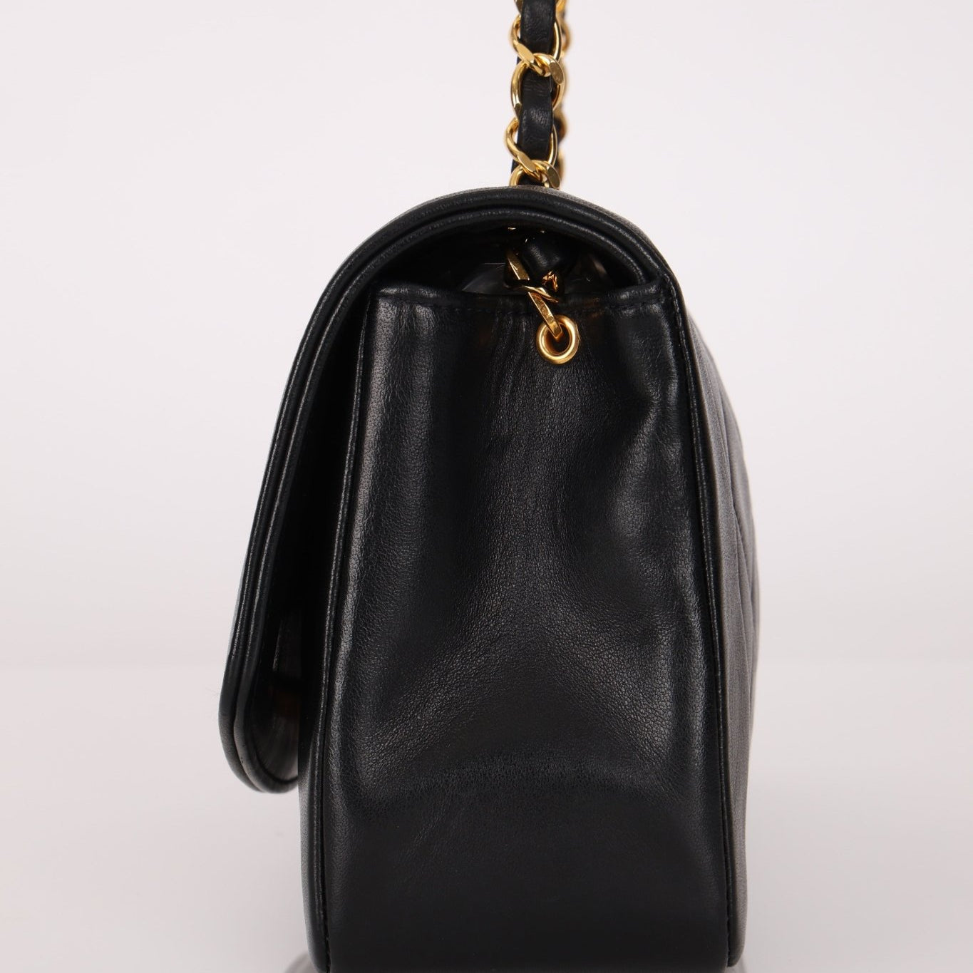 Chanel 1990 Lambskin Small Diana Bag 24K GP - FashioNica