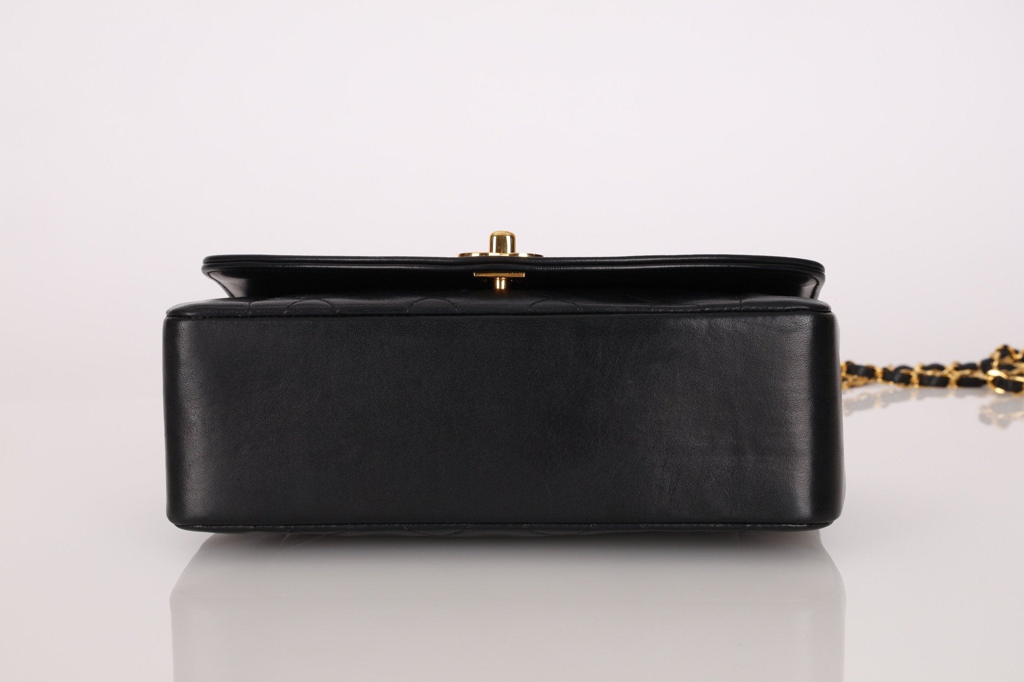 Chanel 1990 Lambskin Small Diana Bag 24K GP - FashioNica