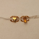 Chanel 1990 Ridged CC Clip - On Earrings 24K GP - FashioNica