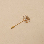 Chanel 1990s CC Crystal Brooch 24K GP - FashioNica
