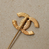 Chanel 1990s CC Crystal Brooch 24K GP - FashioNica