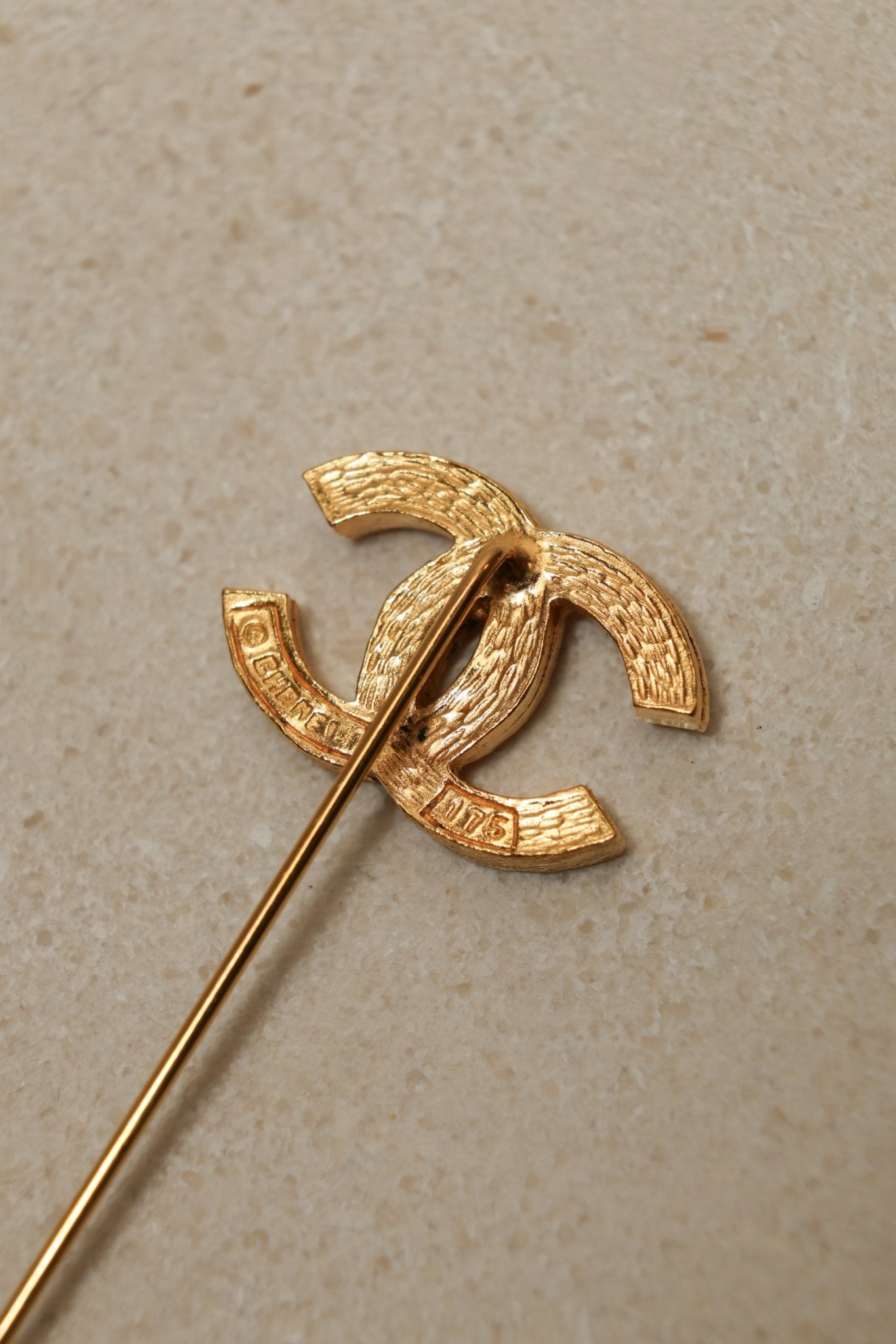 Chanel 1990s CC Crystal Brooch 24K GP - FashioNica