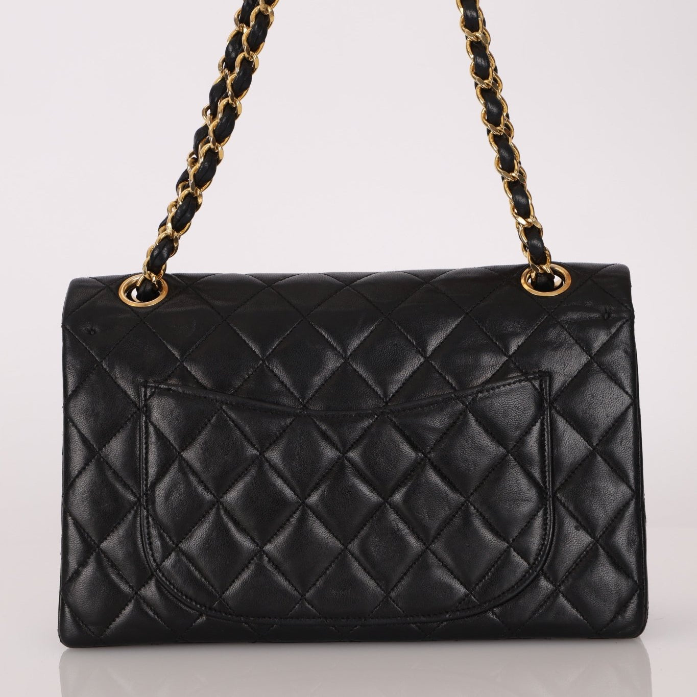Chanel 1990s Lambskin Small Classic Double Flap 24K GP - FashioNica