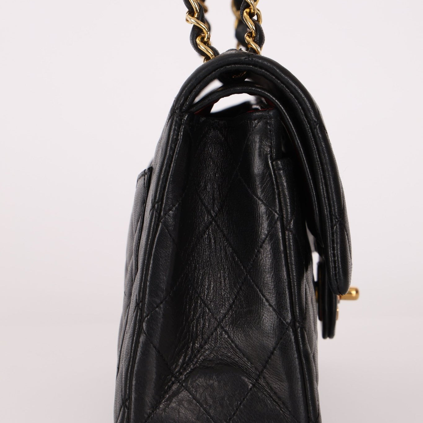 Chanel 1990s Lambskin Small Classic Double Flap 24K GP - FashioNica