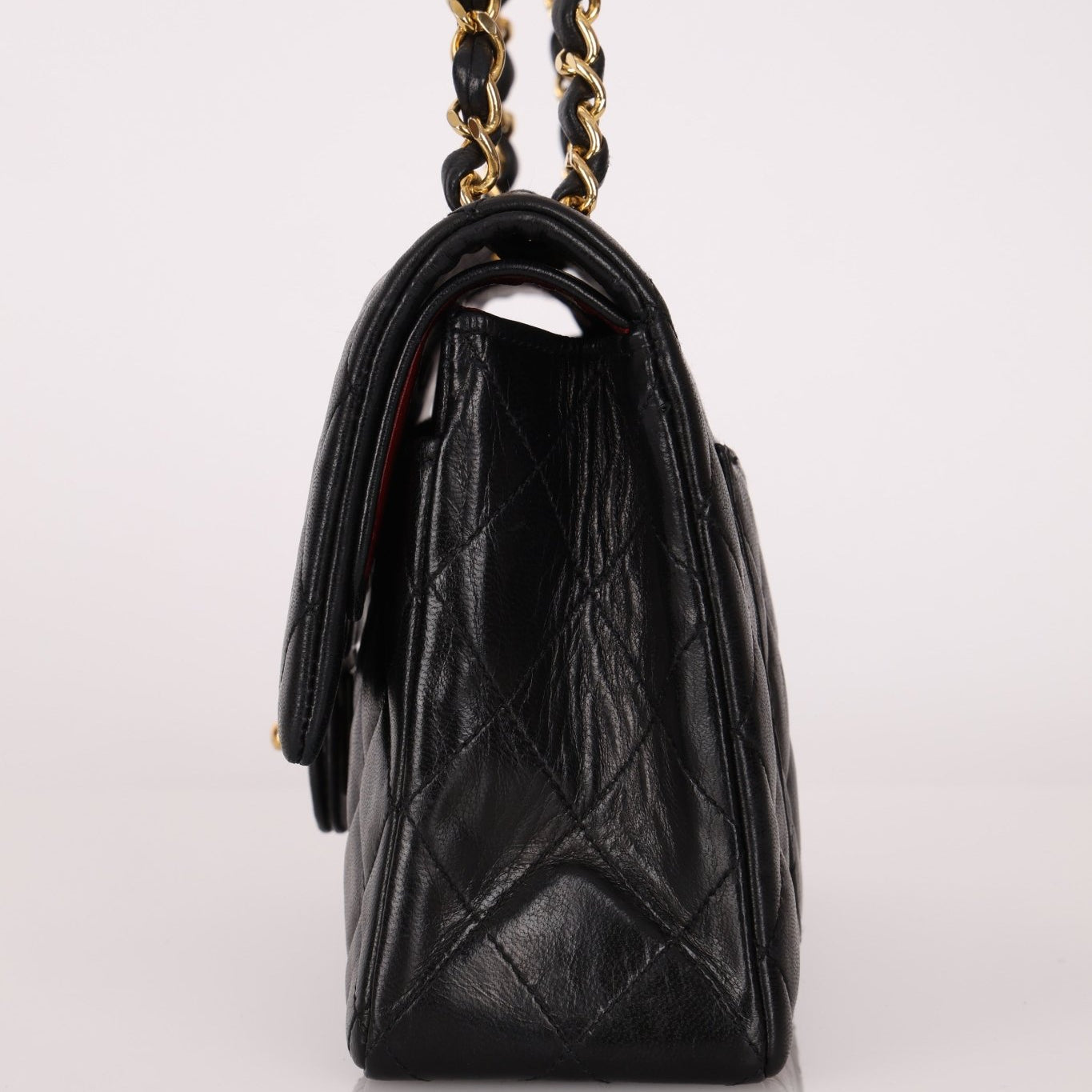 Chanel 1990s Lambskin Small Classic Double Flap 24K GP - FashioNica