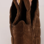 Chanel 1990s Suede Vertical Turnlock Tote 24K GP - FashioNica