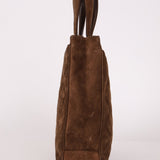 Chanel 1990s Suede Vertical Turnlock Tote 24K GP - FashioNica