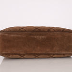 Chanel 1990s Suede Vertical Turnlock Tote 24K GP - FashioNica