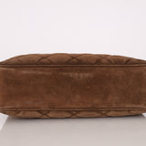 Chanel 1990s Suede Vertical Turnlock Tote 24K GP - FashioNica