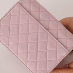 Chanel 1991 Baby Pink Lambskin Mini Square Flap 24K GP - FashioNica