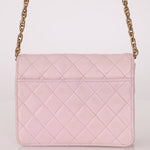 Chanel 1991 Baby Pink Lambskin Mini Square Flap 24K GP - FashioNica