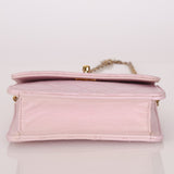 Chanel 1991 Baby Pink Lambskin Mini Square Flap 24K GP - FashioNica